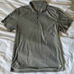 Male Heather Grey Vuori Strato Tech Polo Size Large